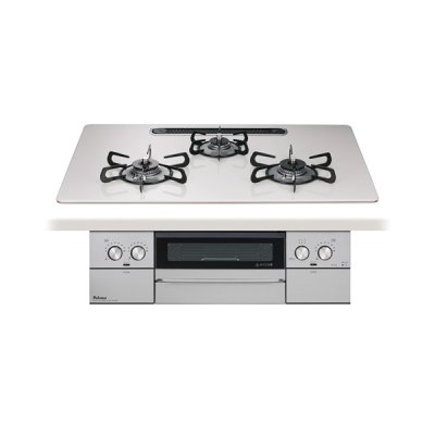 画像1: パロマ 『PD-829WS-U75CV 都市ガス』 ビルトインコンロ WITHNA ウィズナ 左右強火力 75cm 3口 水なし両面焼グリル ティアラシルバー