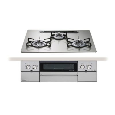 画像1: パロマ 『PD-829WS-U60GH 都市ガス』 ビルトインコンロ WITHNA ウィズナ 左右強火力 60cm 3口 水なし両面焼グリル シャインシルバー