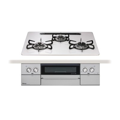 画像1: パロマ 『PD-829WS-U60CV プロパン』 ビルトインコンロ WITHNA ウィズナ 左右強火力 60cm 3口 水なし両面焼グリル ティアラシルバー