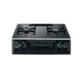 パロマ 『PA-A66WCK-L プロパン』 ガスコンロ S-series 左強火力 59cm 2口 水なし両面焼グリル クリアパールブラック