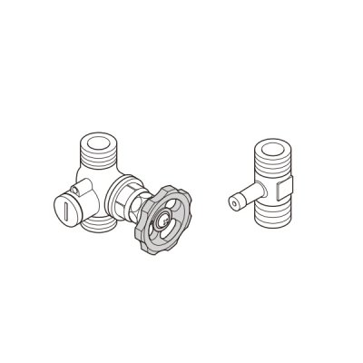 画像1: パナソニック AD-DHDBB-S1R 電気温水器 部材 給水・給湯水抜き栓セット (AD-DHDBA-S1Rの後継品)