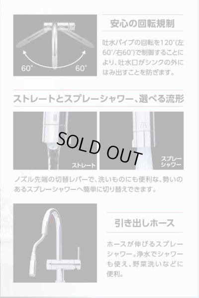 画像6: 『在庫あり』 三菱ケミカル・クリンスイ F915EHU アンダーシンク複合水栓 ビルトイン浄水器 一般地用 浄水カートリッジ付 (F914EHU の後継品) ☆2