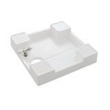 SANEI/三栄水栓 H5410KS-W-640 洗濯機用品 洗濯機パン 洗濯機パン(洗濯機用水栓付) ホワイト