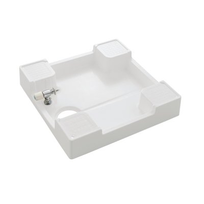 画像1: SANEI/三栄水栓 H5410KS-W-640 洗濯機用品 洗濯機パン 洗濯機パン(洗濯機用水栓付) ホワイト