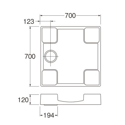 画像2: SANEI/三栄水栓 H5412-W-700 洗濯機用品 洗濯機パン 洗濯機パン ホワイト