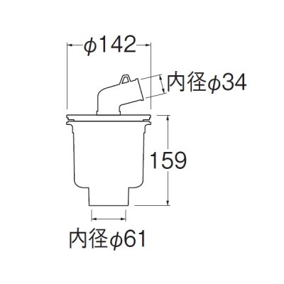 画像2: SANEI/三栄水栓 H5550CW-50 洗濯機用品 洗濯機排水トラップ 洗濯機排水トラップ