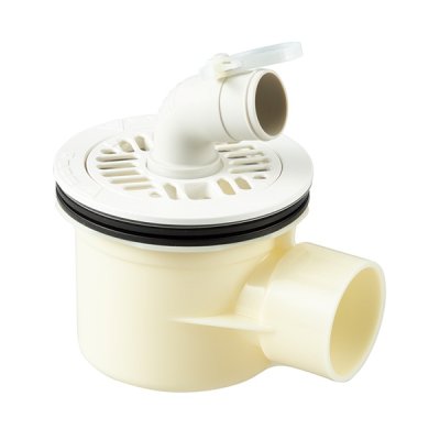 画像1: SANEI/三栄水栓 H5551CW-W-50 洗濯機用品 洗濯機排水トラップ 洗濯機排水トラップ ホワイト