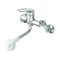 SANEI/三栄水栓 K1700EM-W 混合栓 台付混合栓 壁付混合栓 シングル切替シャワー混合栓