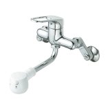 SANEI/三栄水栓 K1700EMK-W 混合栓 台付混合栓 壁付混合栓 シングル切替シャワー混合栓 寒冷地用