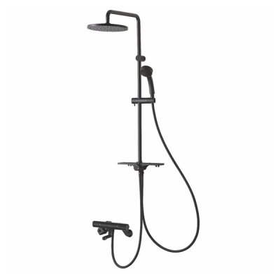 画像1: SANEI/三栄水栓 SK18C-2S1-MDP 混合栓 壁付シャワー混合栓 サーモシャワー混合栓 URBAN TOWER マットブラック 受注生産品 §