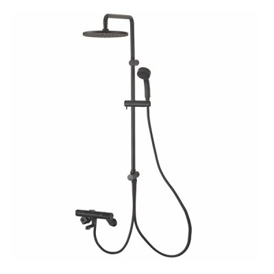 画像1: SANEI/三栄水栓 SK18C-2S3-MDP 混合栓 壁付シャワー混合栓 サーモシャワー混合栓 URBAN TOWER マットブラック 受注生産品 §