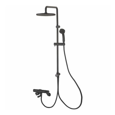 画像1: SANEI/三栄水栓 SK18CK-2S3-MDP 混合栓 壁付シャワー混合栓 サーモシャワー混合栓 URBAN TOWER 寒冷地用 マットブラック 受注生産品 §