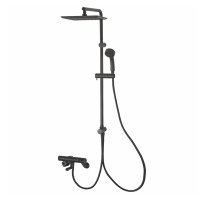 SANEI/三栄水栓 SK18CK-2S4-MDP 混合栓 壁付シャワー混合栓 サーモシャワー混合栓 URBAN TOWER 寒冷地用 マットブラック 受注生産品 §