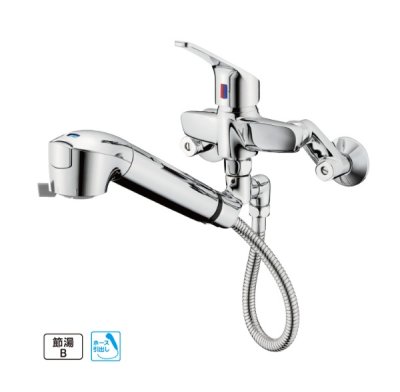 画像1: タカギ JL336MN 壁出し混合水栓 引出型 メッキ 蛇口一体型浄水器 みず工房 クリーンシリーズ