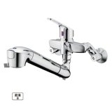 タカギ JL336AN 壁出し混合水栓 固定型 メッキ 蛇口一体型浄水器 みず工房 クリーンシリーズ
