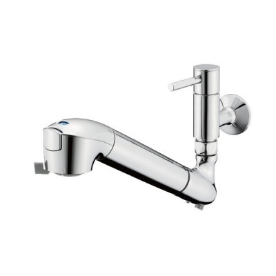 画像1: タカギ JL346AK 単水栓 (固定型) メッキ 蛇口一体型浄水器 寒冷地併用 みず工房 クリーンシリーズ