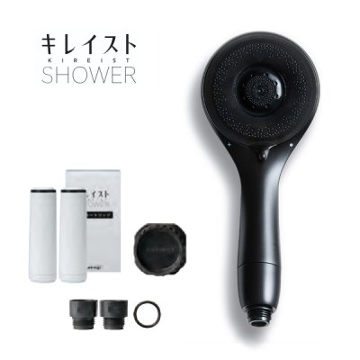 画像1: タカギ JS460BKH キレイストシャワー 本体セット ブラック 黒 サイクロンバブルミストシャワー ウルトラファインバブル