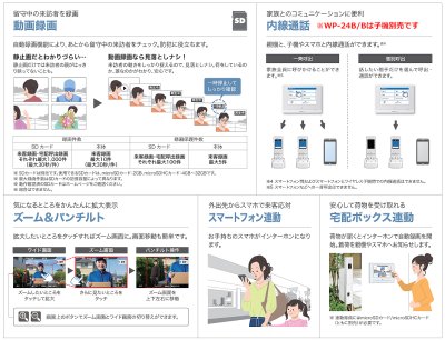 画像2: 『在庫あり』 アイホン WP-24A/B テレビドアホン ワイヤレスセット2・4タイプ スマートホン連動 ☆[本州四国送料無料]