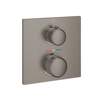 画像1: グローエ 19380AL2J 浴室用水栓 アリュール・サーモスタットシャワー埋込混合栓 化粧部 ブラッシュドハードグラファイト