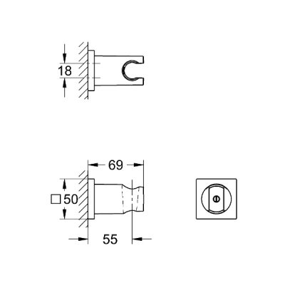 画像2: グローエ 27075DL0J シャワーパーツ シャワーホルダー ブラッシュドウォームサンセット ※受注生産品 §