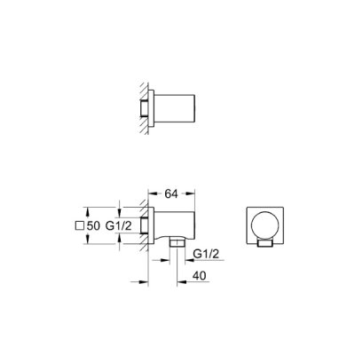 画像2: グローエ 27076DL0J シャワーパーツ シャワー給水口 ブラッシュドウォームサンセット ※受注生産品 §