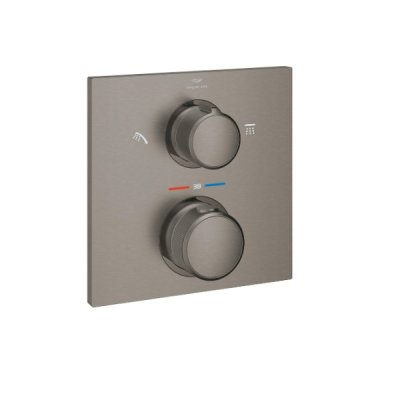 画像1: グローエ 29181AL2J 浴室用水栓 アリュール・サーモスタット シャワー2方切替埋込混合栓 化粧部 ブラッシュドハードグラファイト