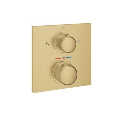 画像1: グローエ 29181GN2J 浴室用水栓 アリュール・サーモスタット シャワー2方切替埋込混合栓 化粧部 ブラッシュドクールサンライズ