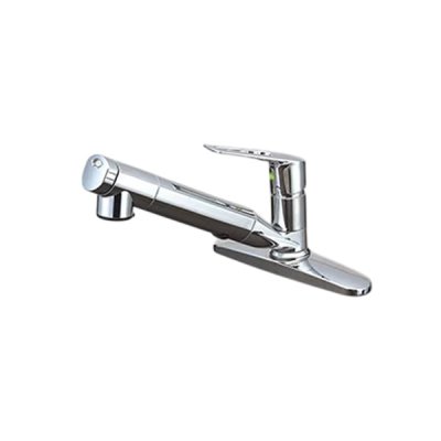 画像1: KVK KM5091TECJS 浄水器内蔵用シングルシャワー付混合栓 (eレバー)
