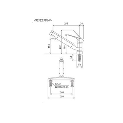画像2: KVK KM5091TECJS 浄水器内蔵用シングルシャワー付混合栓 (eレバー)