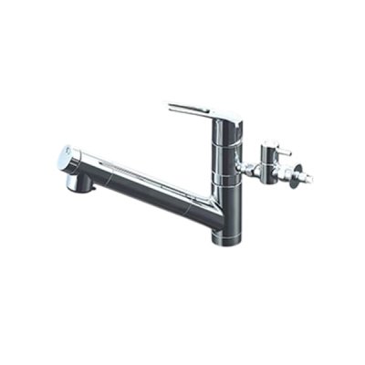 画像1: KVK KM6001EC2TU 浄水器内蔵用シングルシャワー付混合栓 (eレバー) (分岐止水栓付)