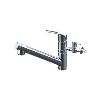 画像1: KVK KM6001ZEC2TU 浄水器内蔵用シングルシャワー付混合栓 (eレバー) (分岐止水栓付) 寒冷地用