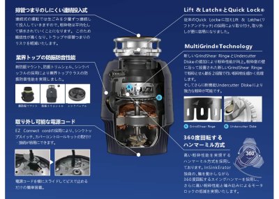 画像4: in sink erator　E750　キッチンディスポーザー  ISE 家庭用ディスポーザ ※スイッチ別売 (AC-105-Bの後継機種)