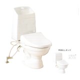 [メーカー受注停止]ジャニス工業 便器 + タンク + 温水洗浄便座 [SC0812-PGB + SV2003-1EH + JCS-210DRN BW1] 壁排水 手洗付 壁リモコン ピュアホワイト BM ♪