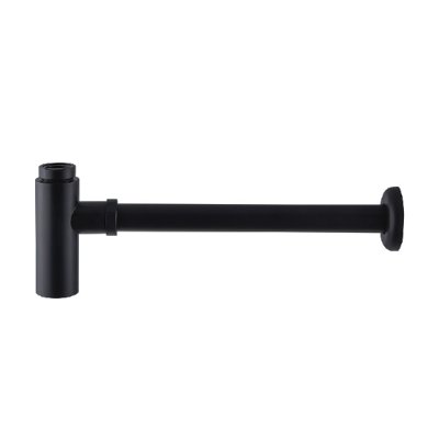画像1: SANEI/三栄水栓 H761F-MDP-32 洗面用品 排水トラップ部品 ボトルトラップ横引管 マットブラック