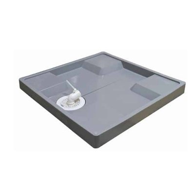 画像1: シナネン ESB-6464G 洗濯機防水パン ベストレイ スタンダードタイプ トラップ位置:センター 有色トラップ付 グレー ♪