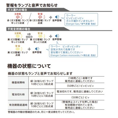 画像3: 『在庫あり』 新コスモス MC-335  ガス・CO警報器 家庭用 都市ガス用 電池式 MC-325 の後継品 ☆【本州四国送料無料】
