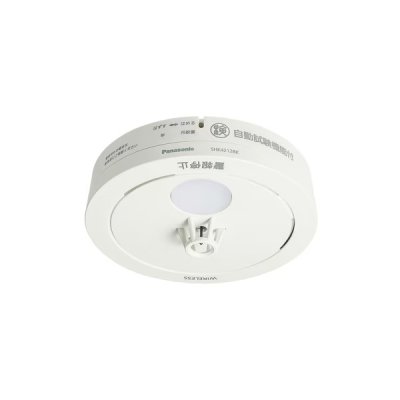 画像1: パナソニック SHK42128K 住宅用火災警報器 ねつ当番 薄型 子器 電池式 ワイヤレス連動子器 警報音 音声警報 AiSEG連携機能付 熱式 定温式 ホワイト 白