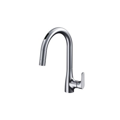 画像1: TOTO TKG206A0Z 水栓金具 RFシリーズ シングル混合水栓(台付き1穴) グースネック水栓 寒冷地 タッチレス AC100V ハンドシャワー エコシングル シャワー 整流
