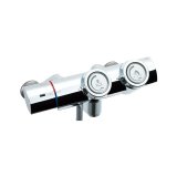 INAX/LIXIL BF-HW156TSRM 水栓金具 プッシュ式 サーモスタット付シャワーバス水栓 SPA U スイッチ付 めっき仕様 逆止弁 (BF-HW156TSMM の後継品)