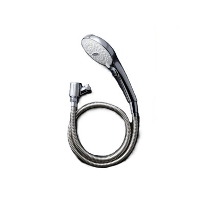 画像1: INAX/LIXIL BF-SR7MBGE(1.6)-10-AT 水栓金具 SPA U シャワーホースセット スイッチ付 めっき仕様 メタル調シルバーホース (BF-SM6MBGE(1.6)-10-AT の後継品)