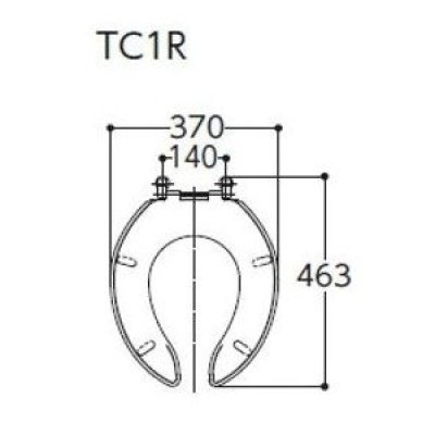 画像3: 【在庫あり】TOTO 【TC1R #NW1】 ホワイト　前割便座/ふたなしタイプ・レギュラーサイズ（普通） [☆5]