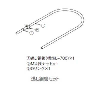 画像1: 小型電気温水器 BCH-Mシリーズ 関連商品 イトミック　逃し銅管セット  [■本体同時購入の方限定§]