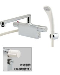水栓金具 カクダイ　175-011K　サーモスタットシャワー混合栓 台付(デッキタイプ) 寒冷地用 [□]