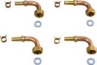 水栓金具 カクダイ　416-411　ペア耐熱管部品セット(エルボ) 10A [□]