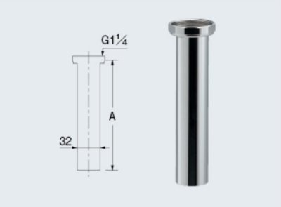 画像1: 水栓金具 カクダイ　483-151-32　排水テール(ナットつき) 呼32 [□]