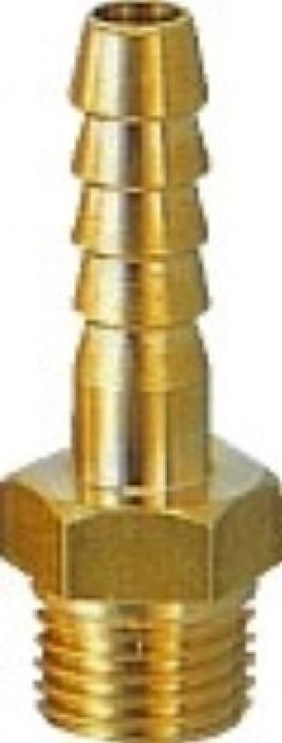 画像1: 水栓金具 カクダイ　6133-1/4×7.0　ホースニップル 呼び径1/4×7.0mm 長さ28mm [□]