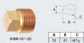 水栓金具 カクダイ　6168-10　砲金プラグ [□]