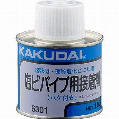 画像1: 水栓金具 カクダイ　6301　塩ビパイプ用接着剤(100g入・ハケつき)