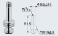 水栓金具 カクダイ　792-811　左ネジスピンドル(耐熱用・固定コマ) [□]