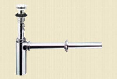 画像1: 水栓部品 INAX/LIXIL　LF-WN7BSCF　洗面器・手洗器用セット金具 排水金具 床排水ボトルトラップ(排水口カバー付)